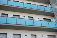 Balcón hierro y cristal