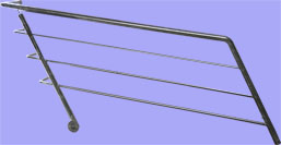 Barandilla de varillas en acero inoxidable